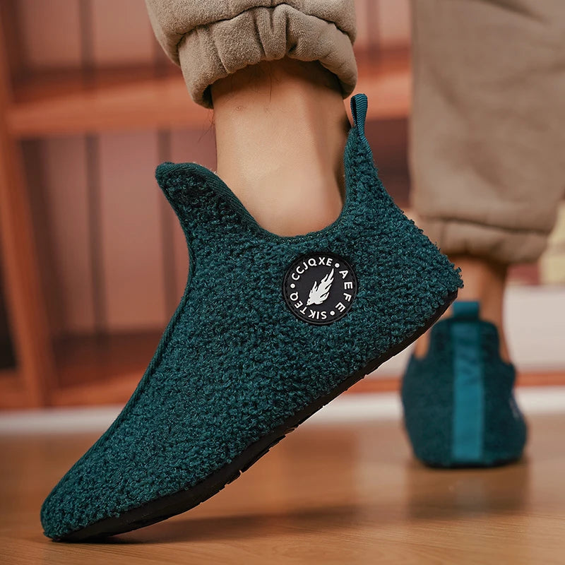 Cozy Winter Home Slippers – Warm Cotton Indoor Shoes for Men & Women