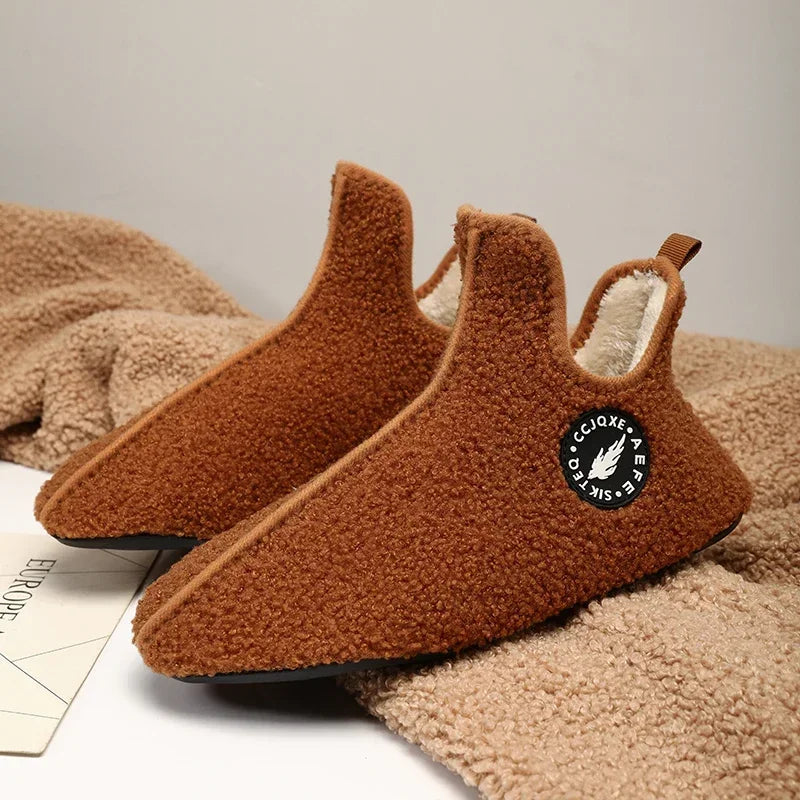 Cozy Winter Home Slippers – Warm Cotton Indoor Shoes for Men & Women