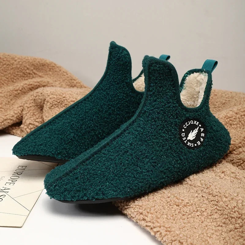 Cozy Winter Home Slippers – Warm Cotton Indoor Shoes for Men & Women