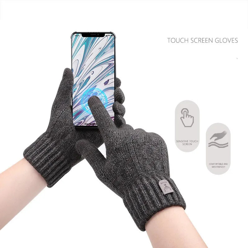 Winter Touch Screen Gloves – Warm Fleece Knit