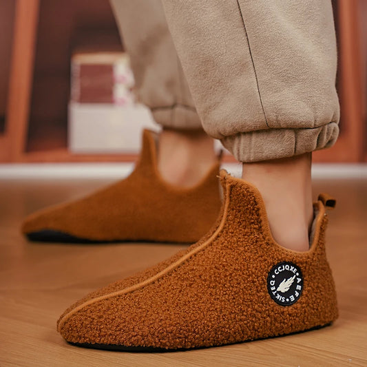 Cozy Winter Home Slippers – Warm Cotton Indoor Shoes for Men & Women