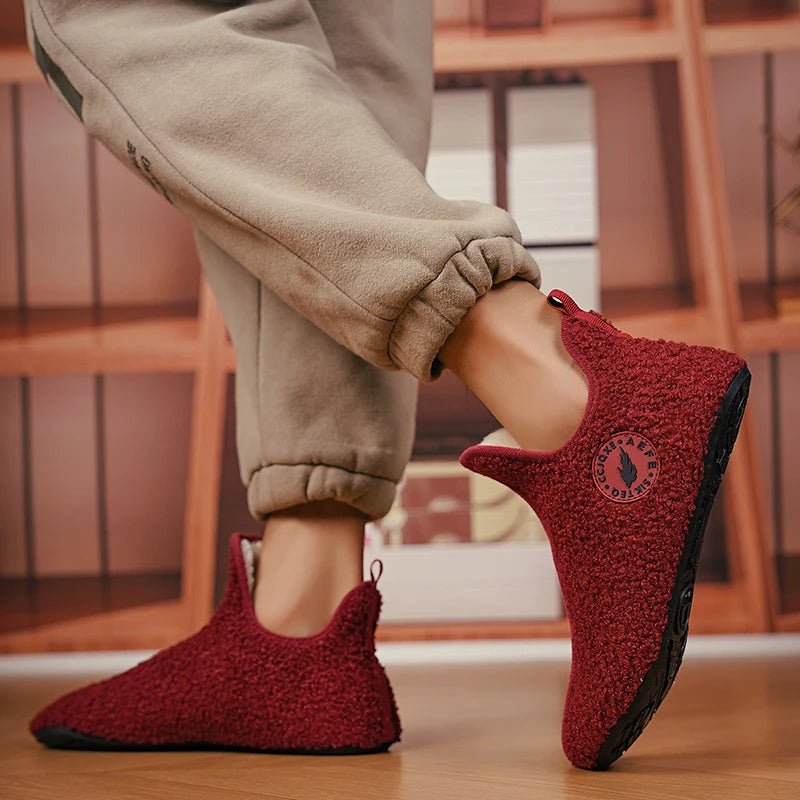 Cozy Winter Home Slippers – Warm Cotton Indoor Shoes for Men & Women
